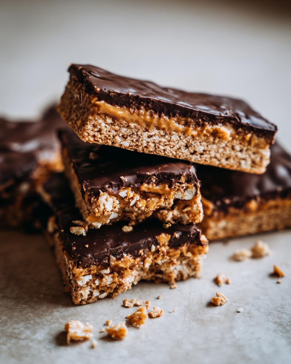A stack of delicious Buckeye Graham Crackers featuring layers of graham cracker, peanut butter, and chocolate.