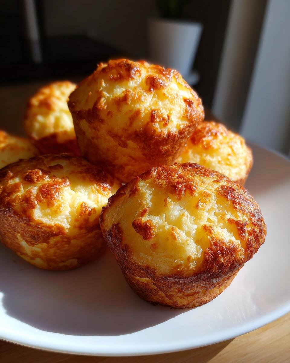 A close-up of golden brown Mashed Potato Puff Bites stacked on a white plate, ready to be served.