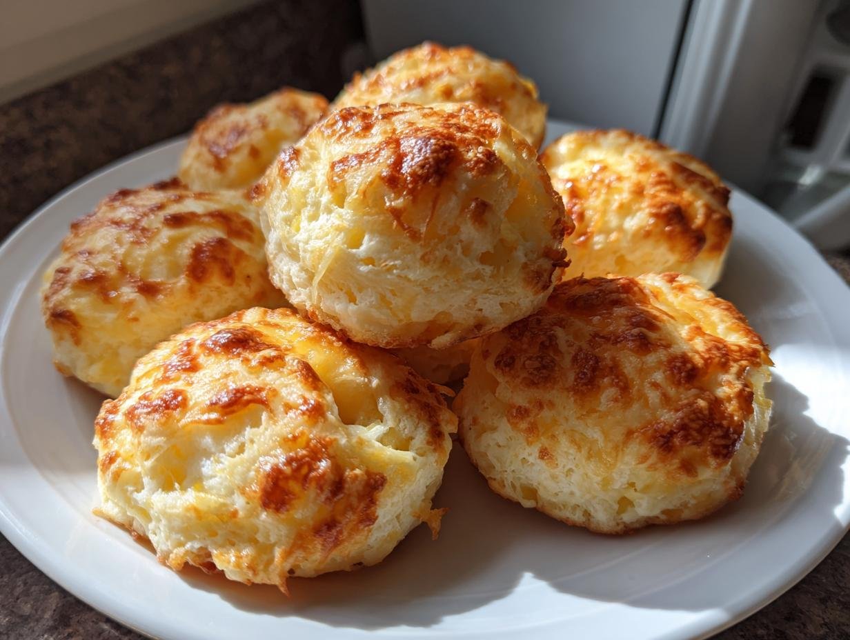 A plate of golden brown Mashed Potato Puff Bites, baked to perfection with a slightly crispy exterior.